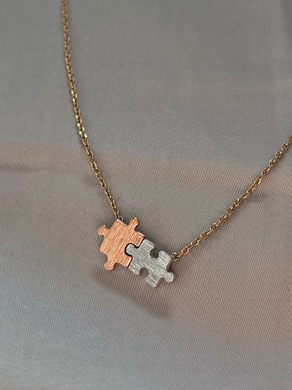 Dainty Puzzle Piece necklace